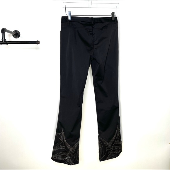 Express Stretch Black Beaded Pants Size 5/6 - Picture 2 of 7